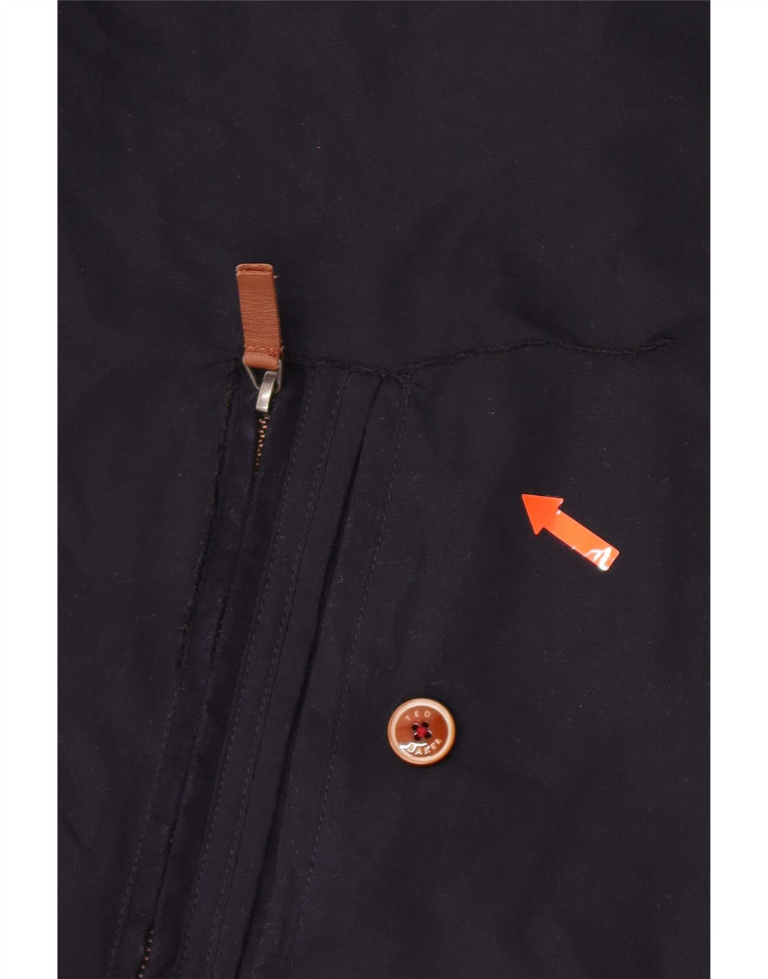 Ted Baker Mens Bomber Jacket Size 3 Medium Navy Blue Polyester