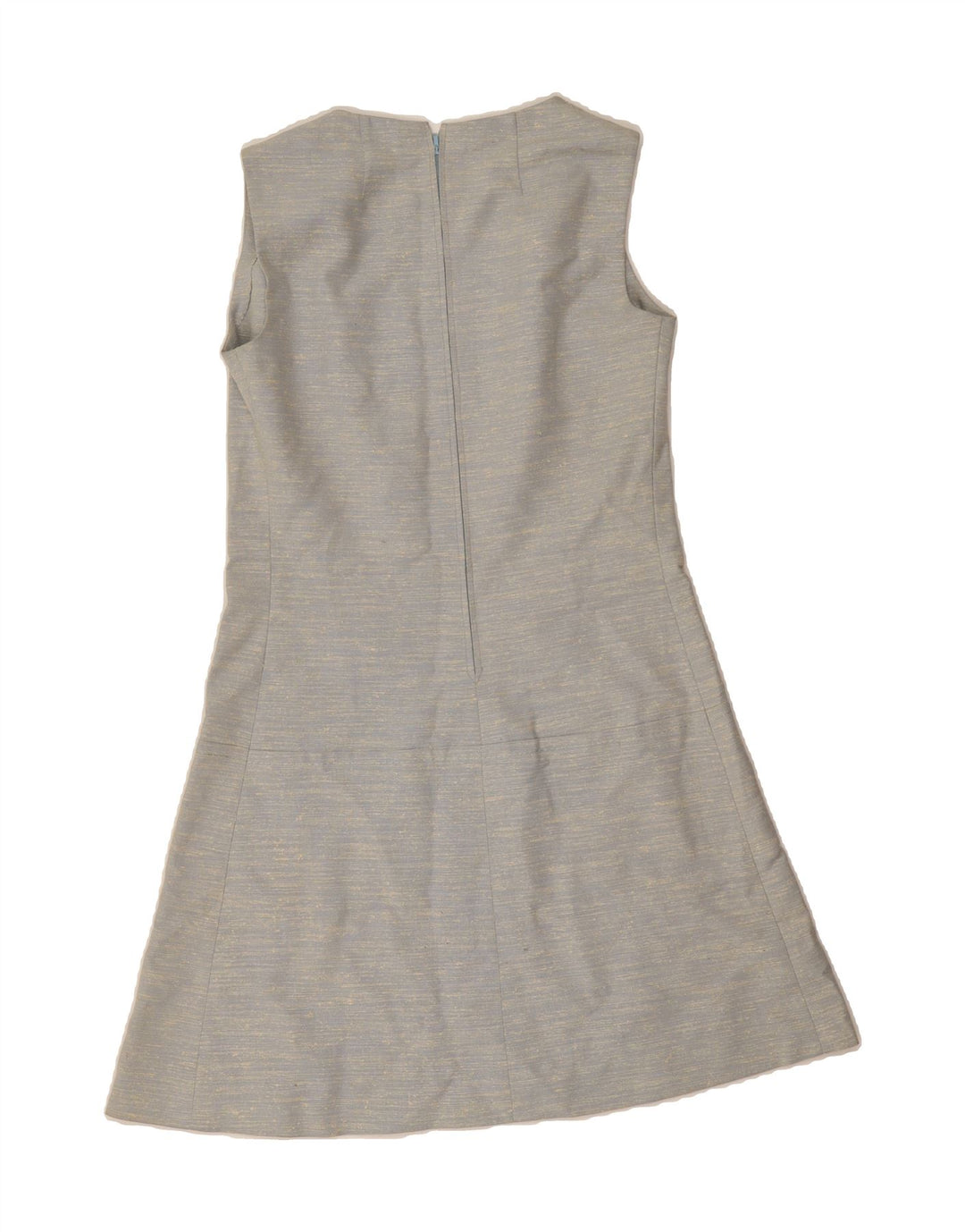 VINTAGE Womens Sleeveless A-Line Dress UK 12 Medium Grey Flecked Vintage Vintage and Second-Hand Vintage from Messina Hembry 
