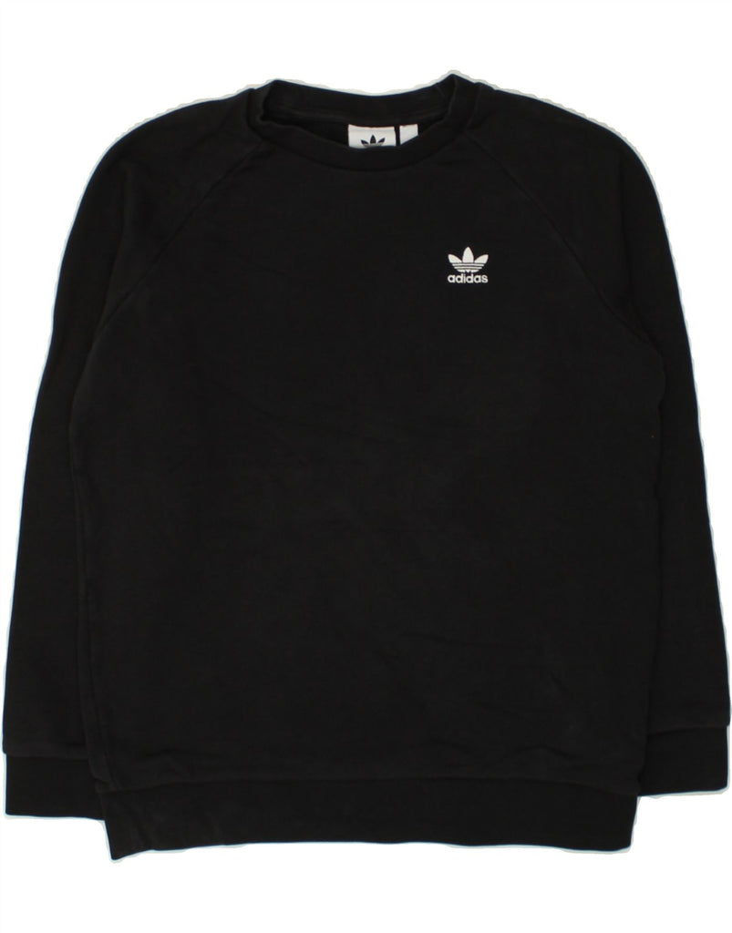 ADIDAS Mens Sweatshirt Jumper Small Black Cotton | Vintage Adidas | Thrift | Second-Hand Adidas | Used Clothing | Messina Hembry 