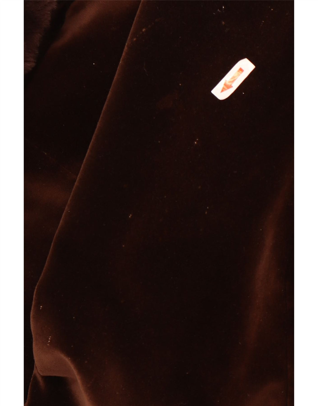 Vintage Womens Velvet Overcoat UK 10 Small Brown