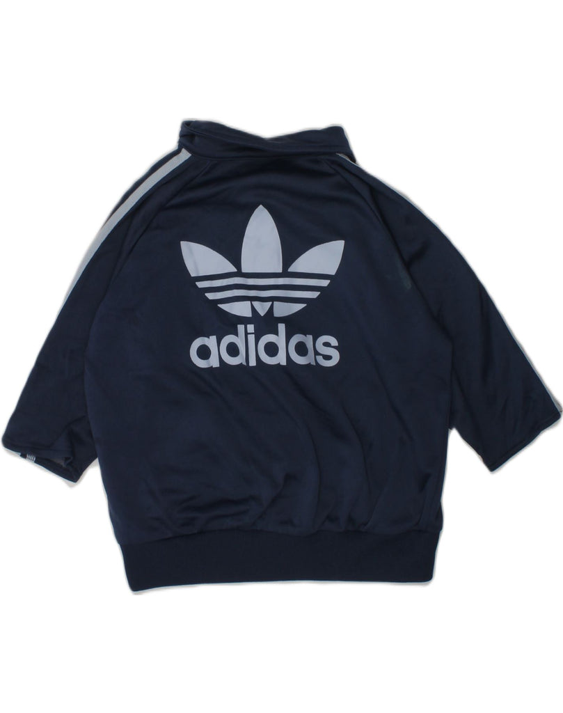 ADIDAS Baby Boys Graphic Tracksuit Top Jacket 18-24 Months Navy Blue | Vintage Adidas | Thrift | Second-Hand Adidas | Used Clothing | Messina Hembry 