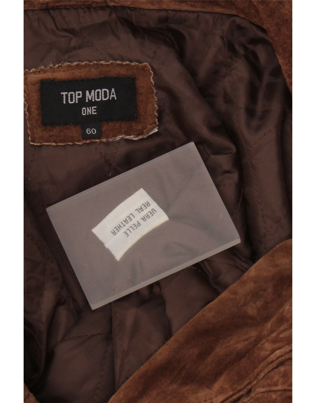 Vintage Mens Suede Jacket Size 60 3XL Brown Leather