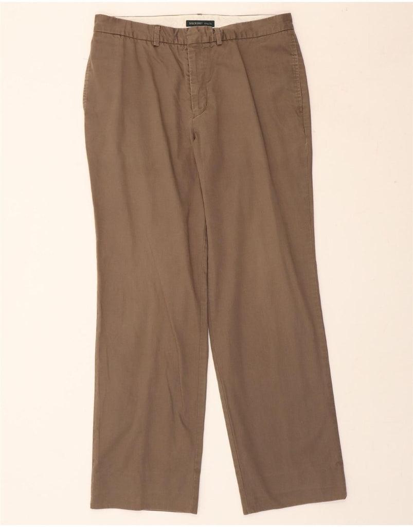 DOCKERS Mens Straight Chino Trousers W34 L31 Beige Vintage Dockers and Second-Hand Dockers from Messina Hembry 