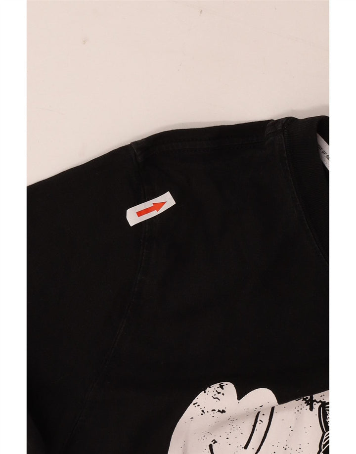 Puma Mens Graphic T-Shirt Top Small Black Cotton
