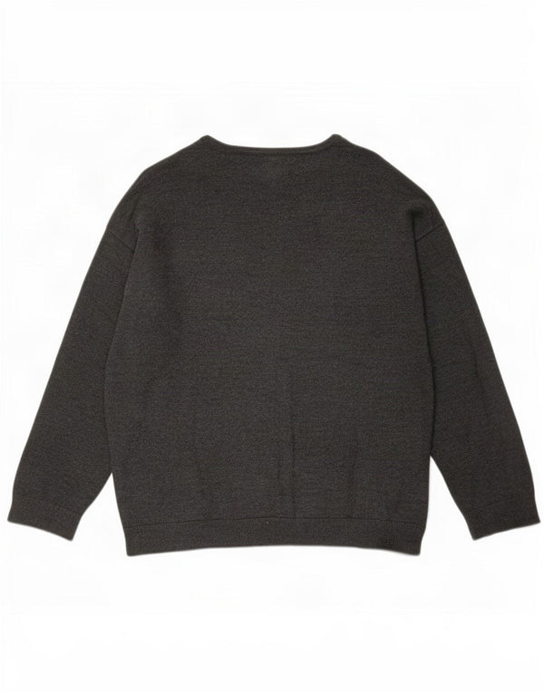 Zara Girls Boat Neck Jumper Sweater 13-14 Years Grey Viscose