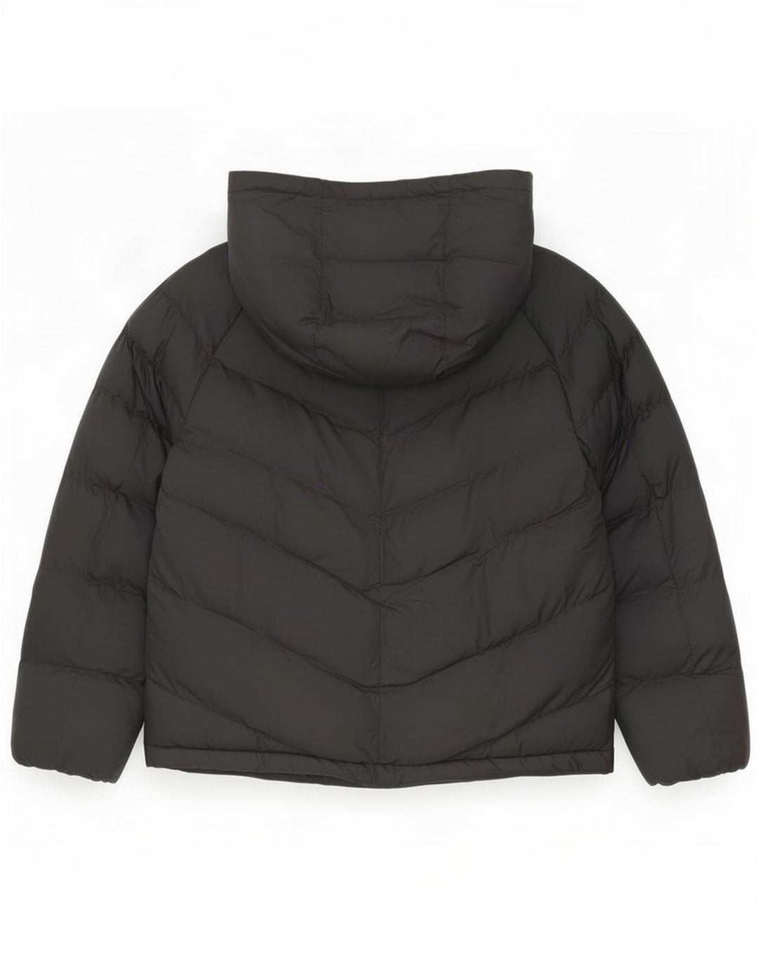 Nike Girls Hooded Padded Jacket 8-9 Years Small Black