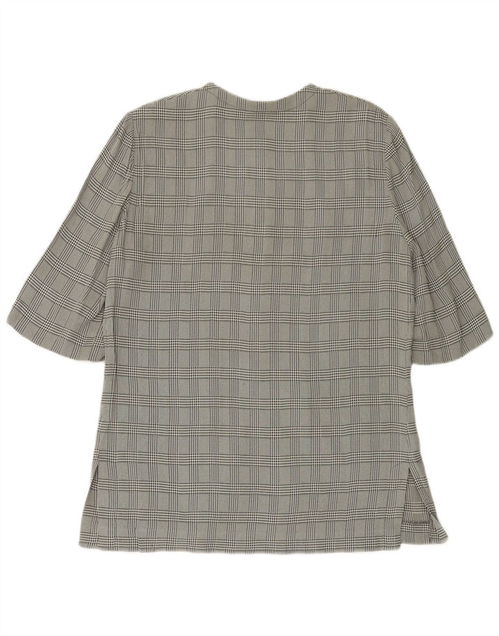 LUISA SPAGNOLI Womens 3/4 Sleeve Blazer Jacket IT 46 Large Green Check