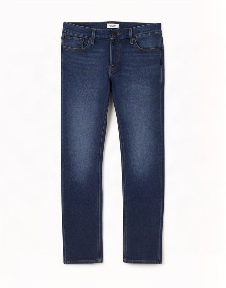 Jack & Jones Mens Straight Jeans W33 L32 Blue Cotton