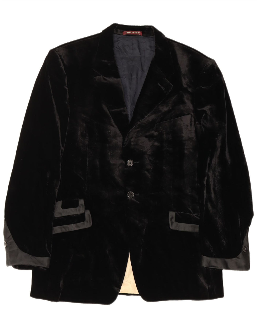 Paul Smith Mens 2 Button Velour Blazer Jacket UK 44 2XL Black Viscose