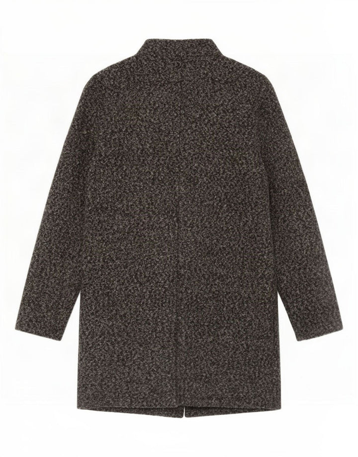 Marks & Spencer Womens Overcoat UK 8 Small Grey Flecked Polyester