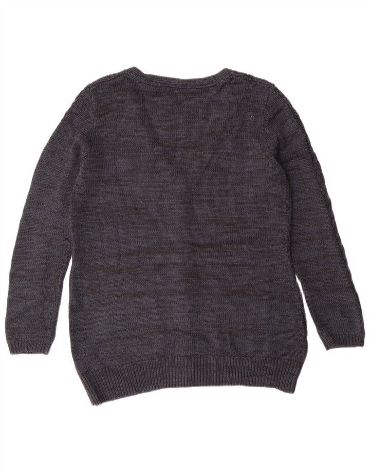 Fat Face Womens Cardigan Sweater UK 14 Large Navy Blue Cashmere Classic