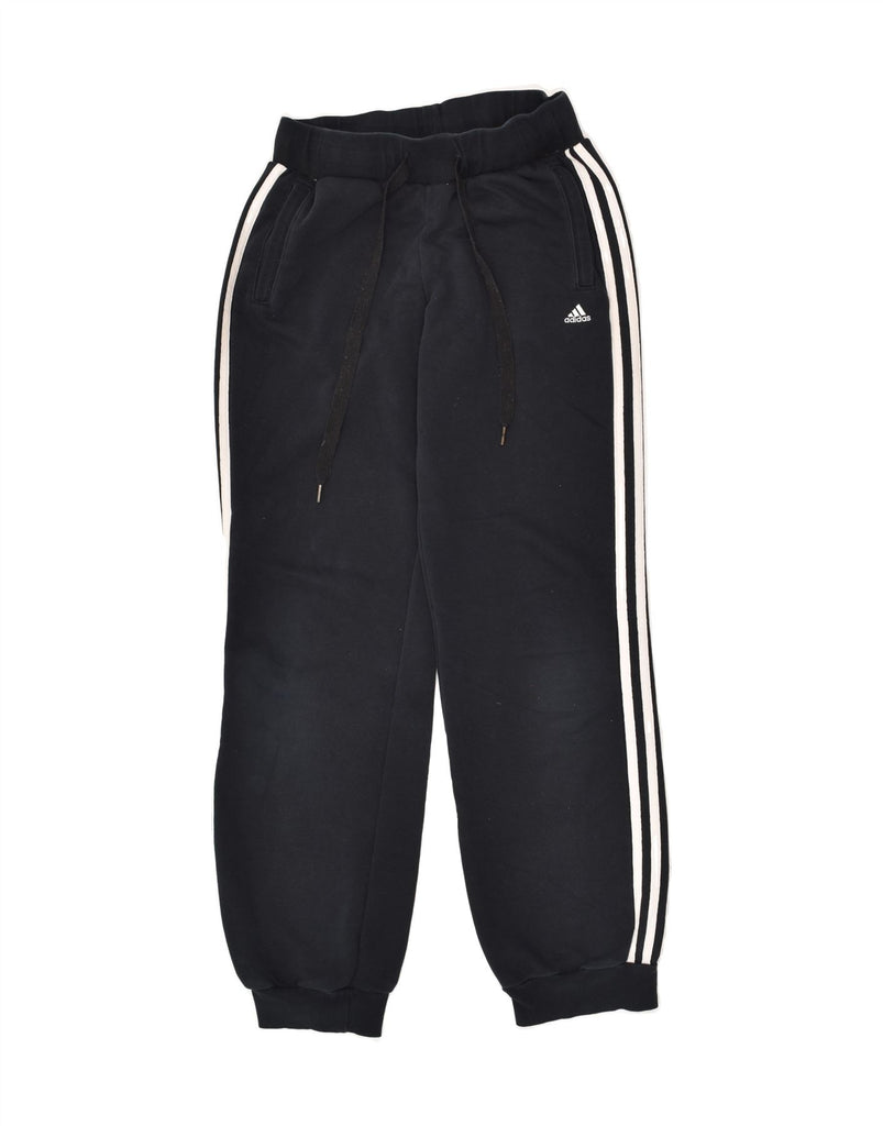 ADIDAS Womens Tracksuit Trousers Joggers UK 8/10 Small Navy Blue Cotton | Vintage Adidas | Thrift | Second-Hand Adidas | Used Clothing | Messina Hembry 