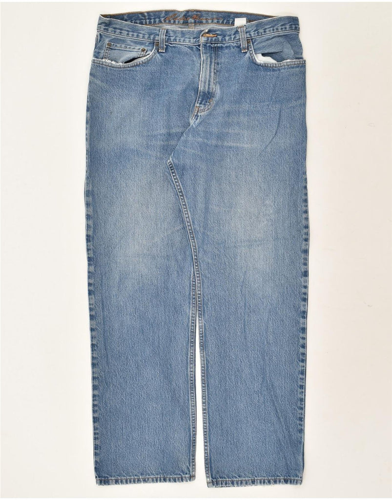 EDDIE BAUER Mens Relaxed Fit Straight Jeans W35 L30 Blue Cotton | Vintage Eddie Bauer | Thrift | Second-Hand Eddie Bauer | Used Clothing | Messina Hembry 