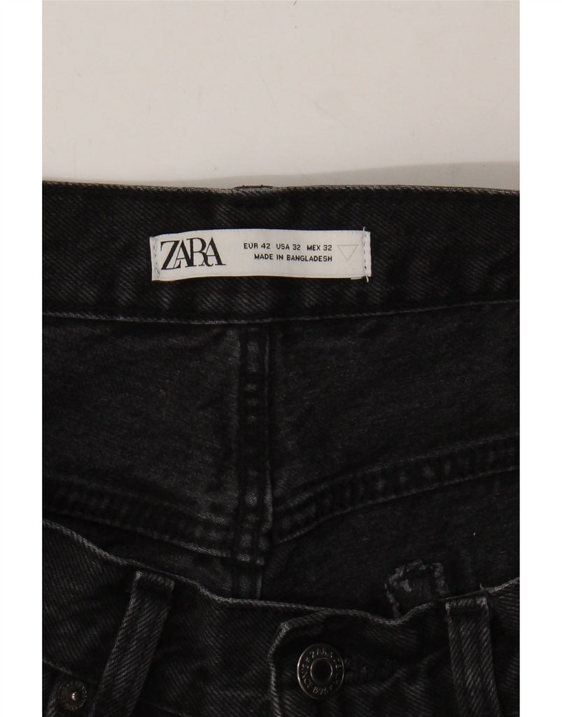 ZARA Womens Crop Tapered Jeans EU 42 Large W32 L24 Grey Vintage Zara and Second-Hand Zara from Messina Hembry 
