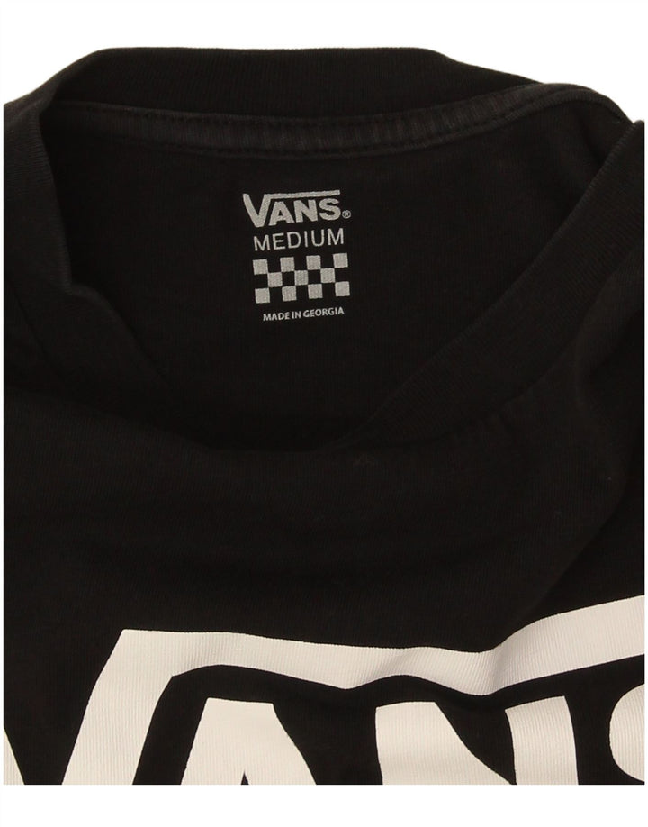 Vans Womens Crop Graphic T-Shirt Top UK 12 Medium Black