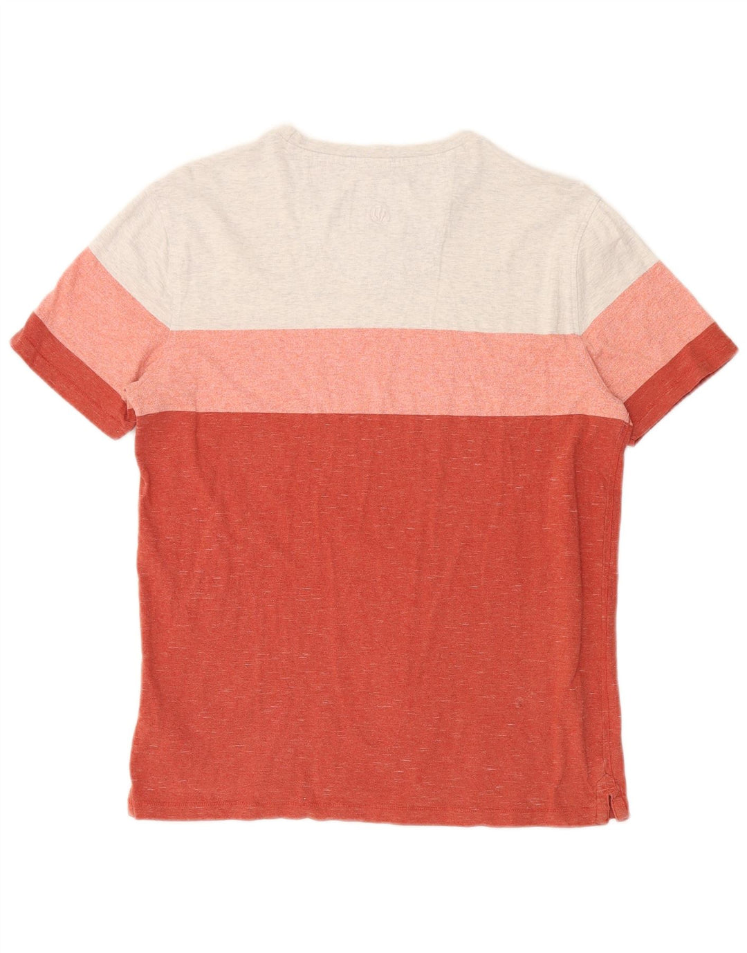 FAT FACE Mens T-Shirt Top Medium Red Colourblock Cotton