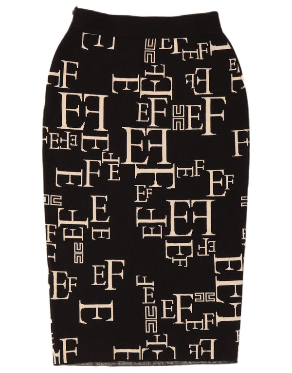 Elisabetta Franchi Womens High Waist Pencil Skirt IT 40 Small W24 Black