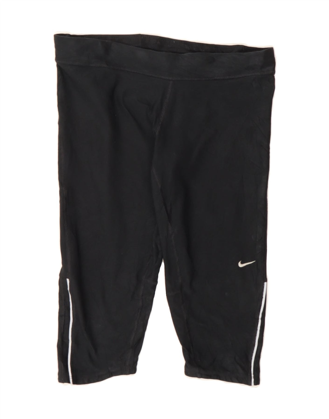 NIKE Womens Dri Fit Capri Leggings UK 14 Medium  Black Polyester Vintage Nike and Second-Hand Nike from Messina Hembry 
