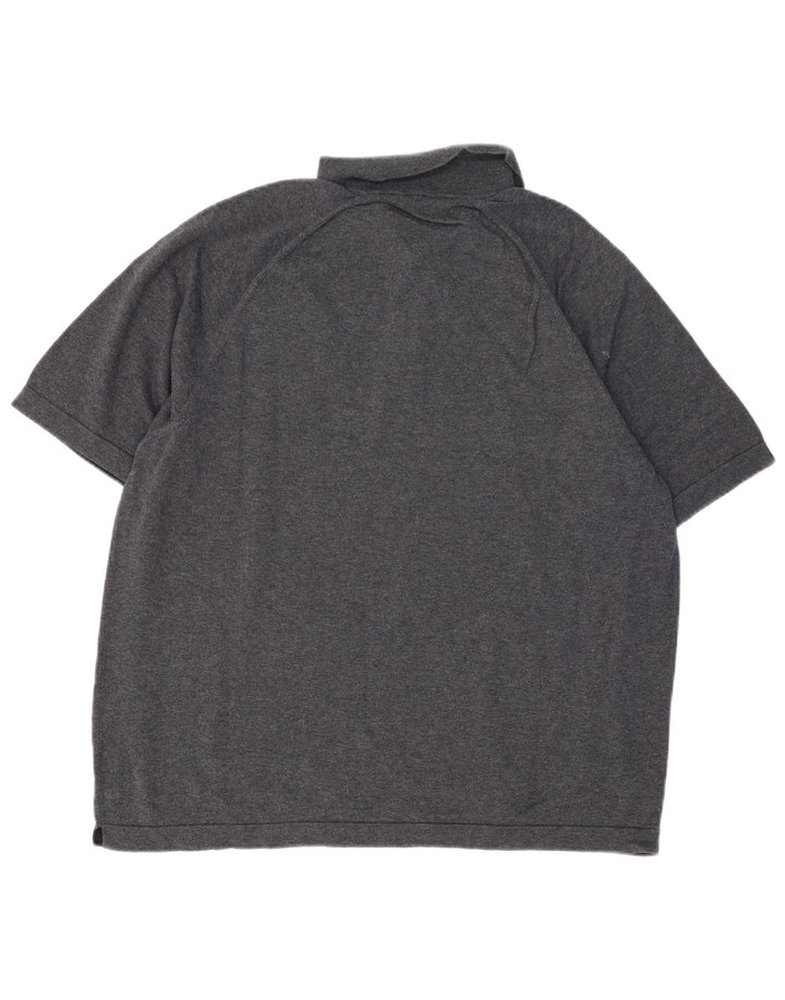 GAP Mens Polo Shirt Large Grey Cotton