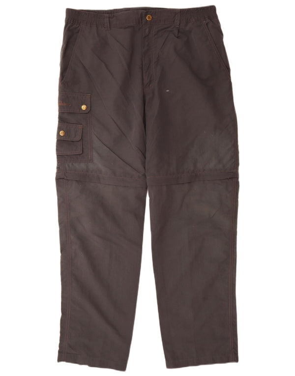 Fjall Raven Mens Straight Cargo Trousers IT 50 Large W36 L31 Grey Polyamide