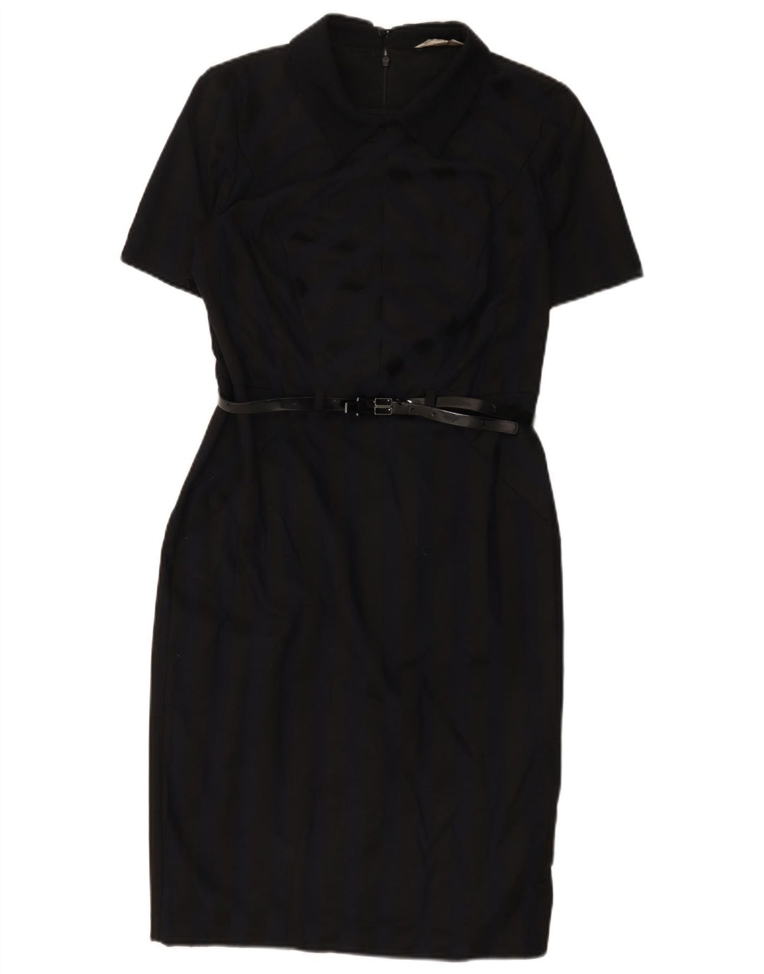Marks & Spencer Womens Sheath Dress UK 12 Medium Navy Blue Colourblock