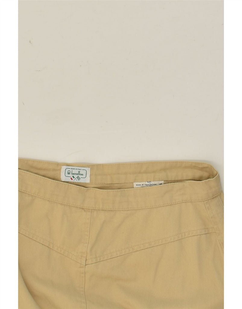 BENETTON Womens High Waist Pencil Skirt IT 46 Large W30  Beige Cotton | Vintage Benetton | Thrift | Second-Hand Benetton | Used Clothing | Messina Hembry 