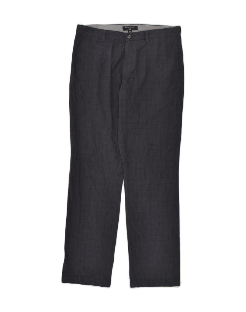 BANANA REPUBLIC Mens Gavin Straight Chino Trousers W35 L34  Black Check | Vintage Banana Republic | Thrift | Second-Hand Banana Republic | Used Clothing | Messina Hembry 