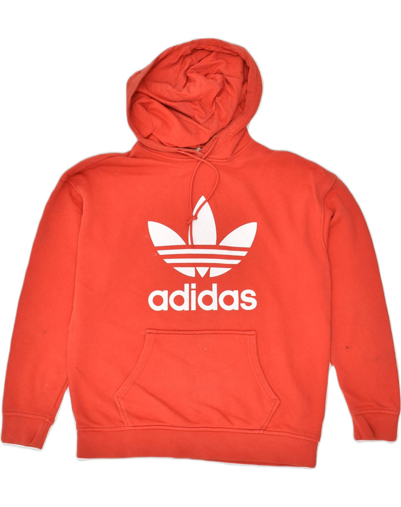 ADIDAS Womens Graphic Hoodie Jumper UK 10 Small Red Cotton | Vintage Adidas | Thrift | Second-Hand Adidas | Used Clothing | Messina Hembry 