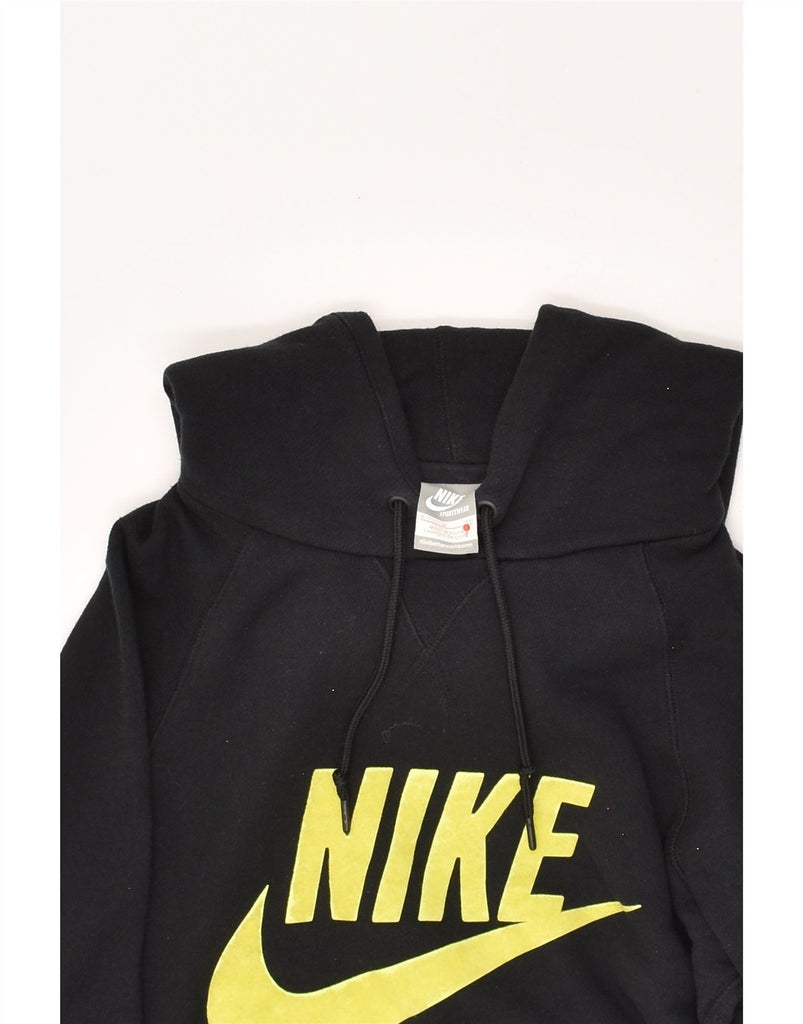 NIKE Mens Graphic Hoodie Jumper Small Black Cotton | Vintage Nike | Thrift | Second-Hand Nike | Used Clothing | Messina Hembry 