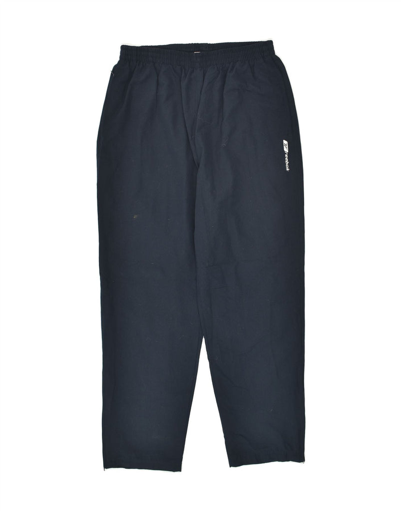 REEBOK Mens Tracksuit Trousers Medium Navy Blue Polyester | Vintage Reebok | Thrift | Second-Hand Reebok | Used Clothing | Messina Hembry 