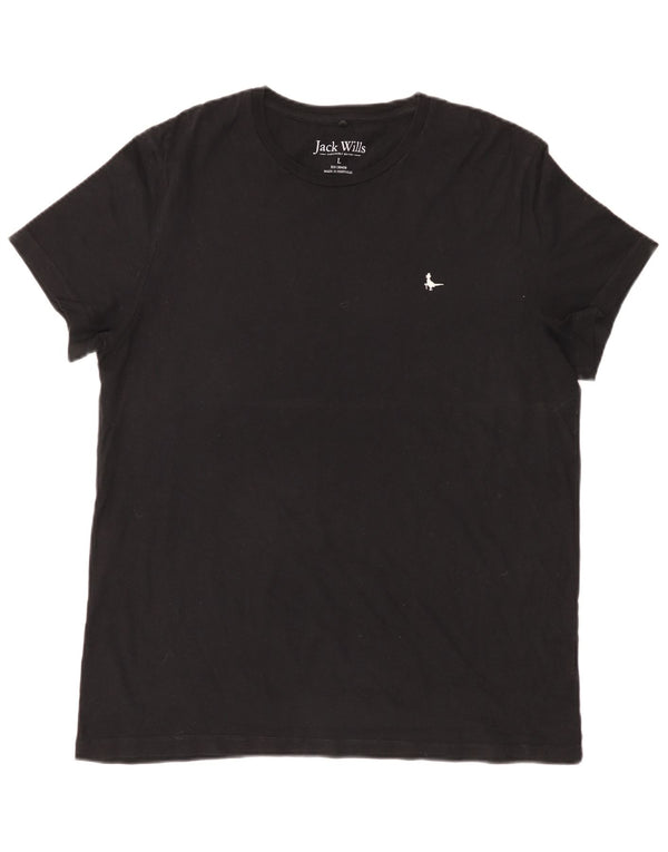Jack Wills Mens T-Shirt Top Large Black Cotton