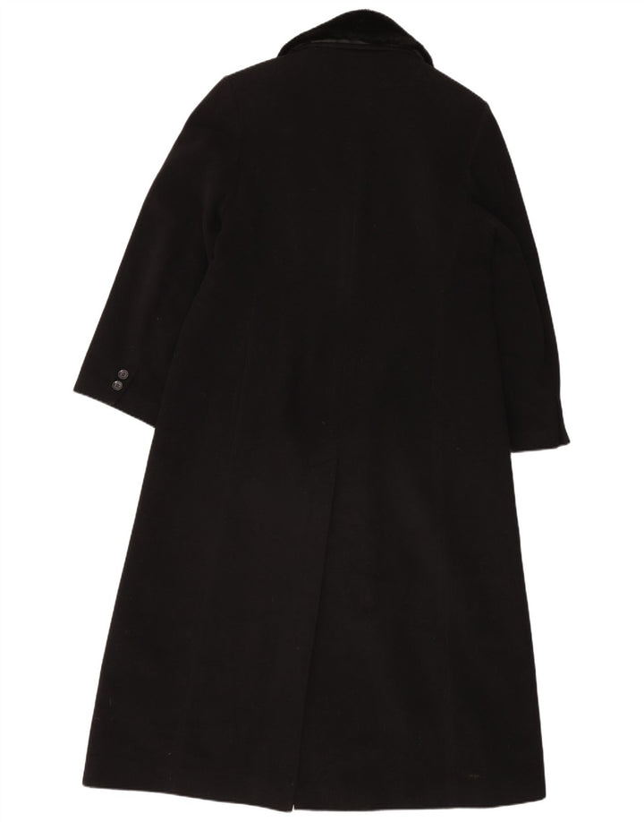 St. Bernard Womens Double Breasted Coat UK 14 Large Black Wool