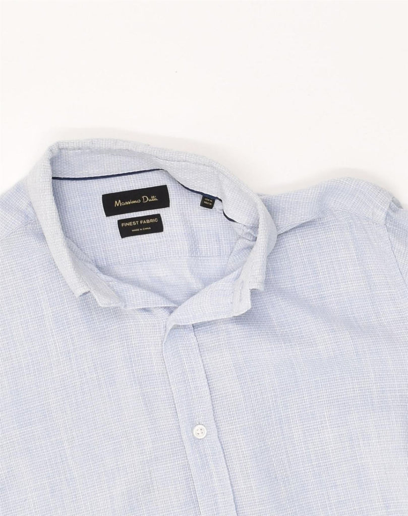 MASSIMO DUTTI Mens Shirt Medium Blue Cotton | Vintage Massimo Dutti | Thrift | Second-Hand Massimo Dutti | Used Clothing | Messina Hembry 