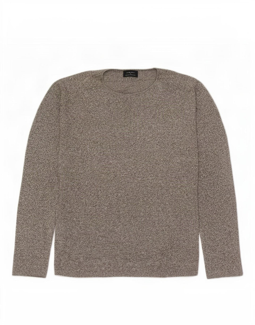 Zara Mens Crew Neck Jumper Sweater Small Grey Flecked Cotton