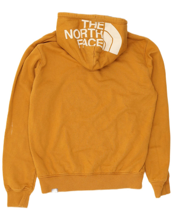 The North Face Mens Graphic Hoodie Jumper Medium Yellow Cotton