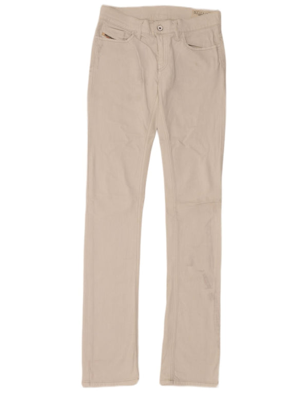 DIESEL Womens Liv Slim Straight Jeans W27 L24 White Cotton