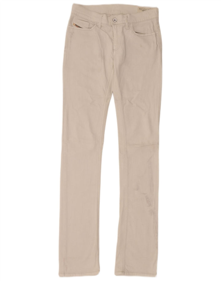 DIESEL Womens Liv Slim Straight Jeans W27 L24 White Cotton