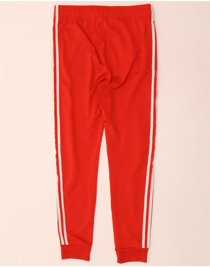 Adidas Boys Tracksuit Trousers Joggers 13-14 Years  Red Polyester