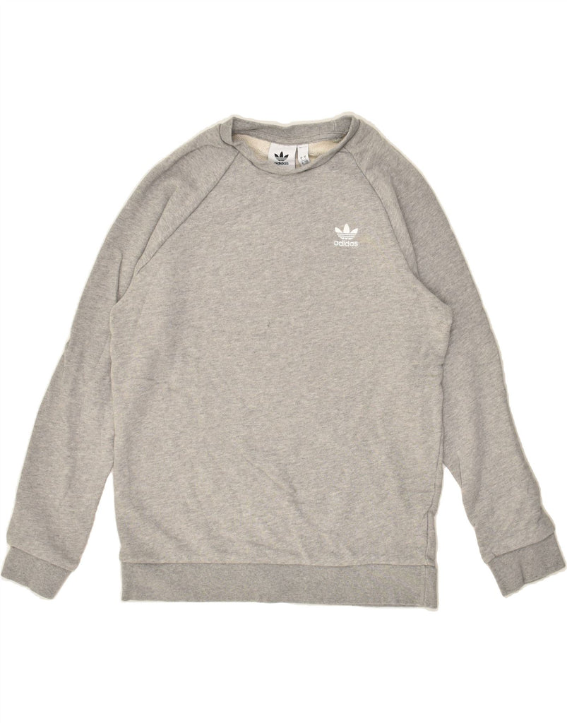 ADIDAS Mens Sweatshirt Jumper Small Grey Cotton | Vintage Adidas | Thrift | Second-Hand Adidas | Used Clothing | Messina Hembry 