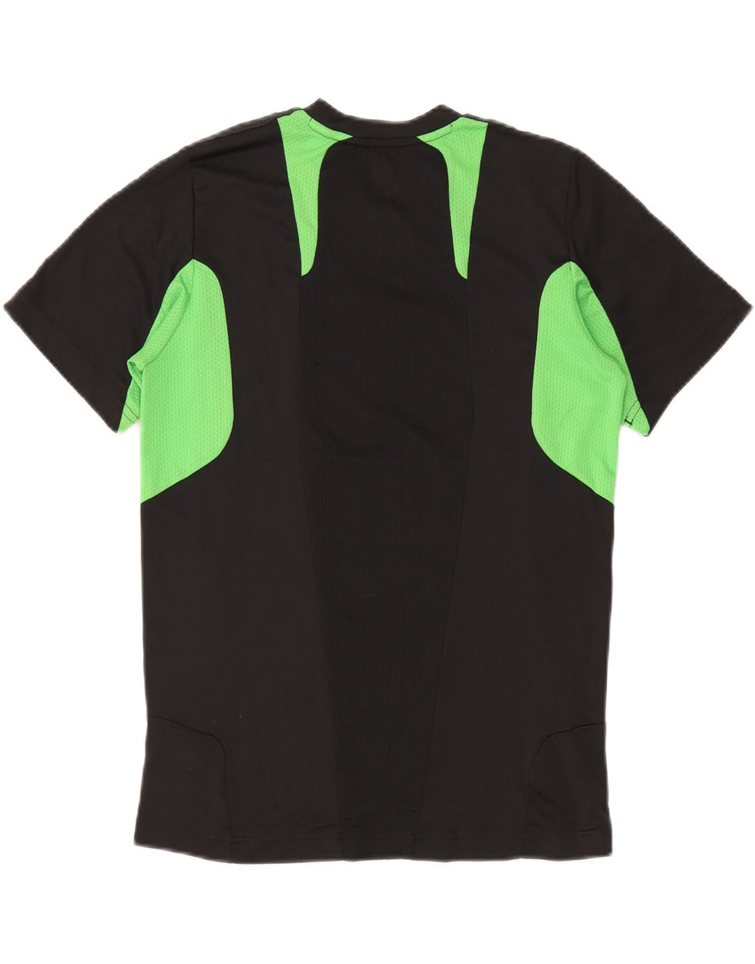 Adidas Boys Climacool T-Shirt Top 15-16 Years Black Colourblock Polyester