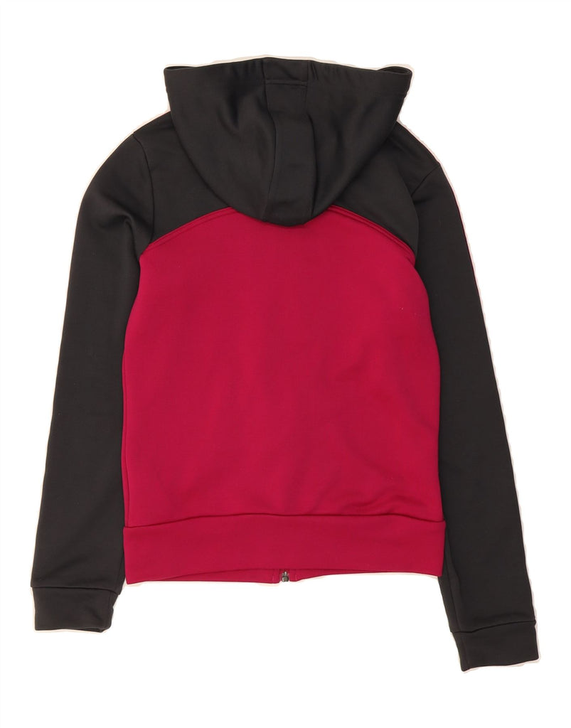 ADIDAS Womens Zip Hoodie Sweater UK 8 Small Pink Colourblock Polyester Vintage Adidas and Second-Hand Adidas from Messina Hembry 