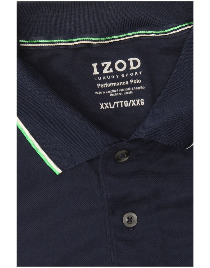 Izod Mens Polo Shirt 2XL Navy Blue