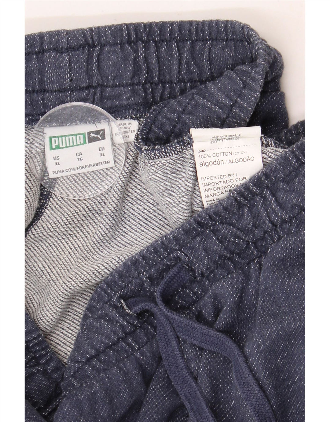 PUMA Mens Tracksuit Trousers Joggers XL  Navy Blue Cotton