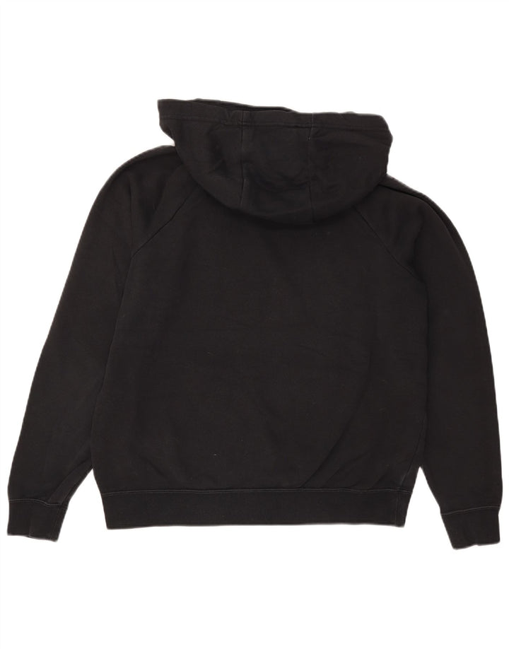 Nike Womens Oversized Hoodie Jumper UK 14 Medium Black Cotton