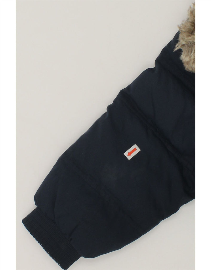 CHAMPION Boys Hooded Padded Jacket 3-4 Years 2XS Navy Blue Polyester | Vintage Champion | Thrift | Second-Hand Champion | Used Clothing | Messina Hembry 