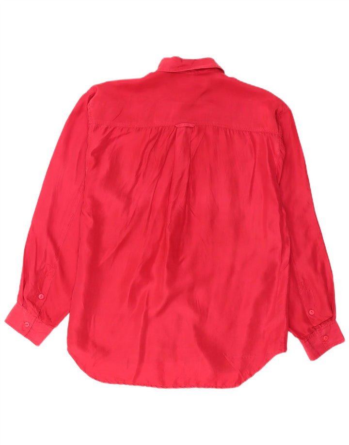 Vintage Mens Shirt Small Red Silk