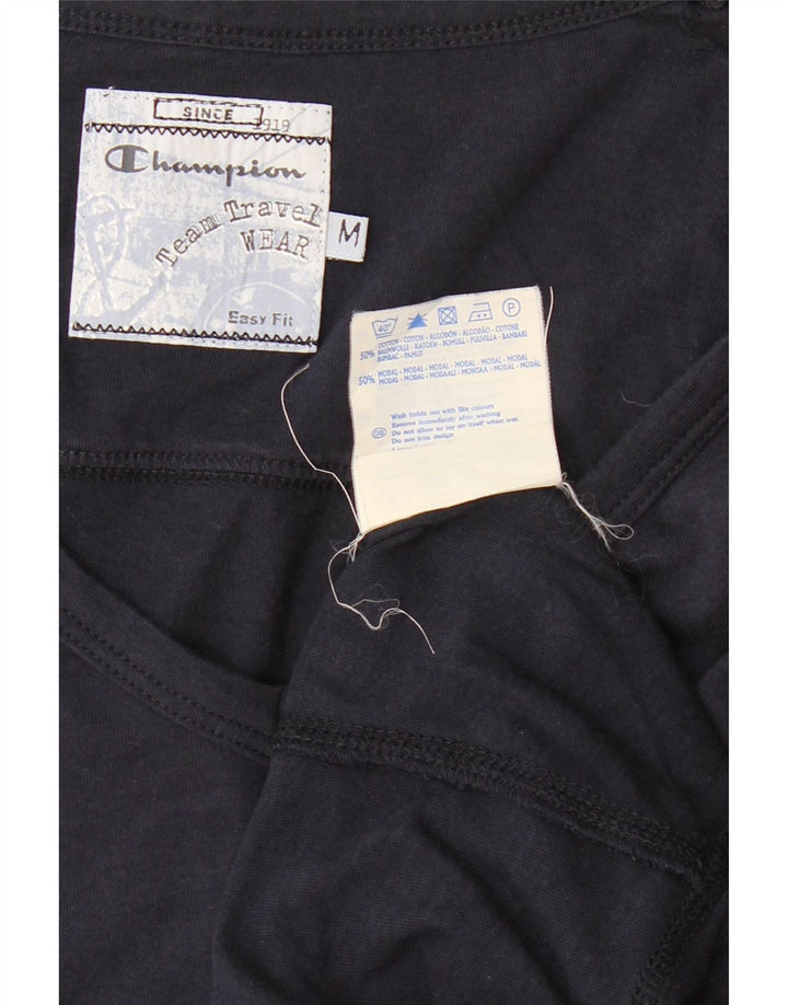Champion Womens Easy Fit Vest Top UK 12 Medium Navy Blue Cotton