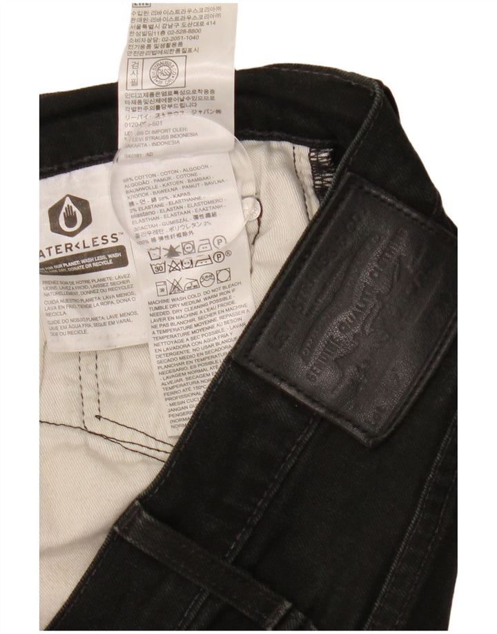 Levi's Mens Slim Jeans W30 L30 Black Cotton