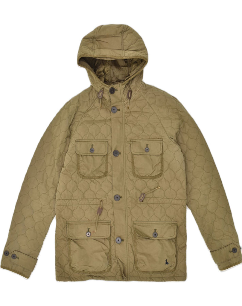 JACK WILLS Mens Hooded Utility Jacket UK 38 Medium Khaki Polyester | Vintage Jack Wills | Thrift | Second-Hand Jack Wills | Used Clothing | Messina Hembry 