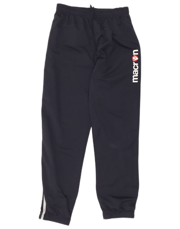 Macron Womens Graphic Tracksuit Trousers Joggers UK 8 Small Navy Blue